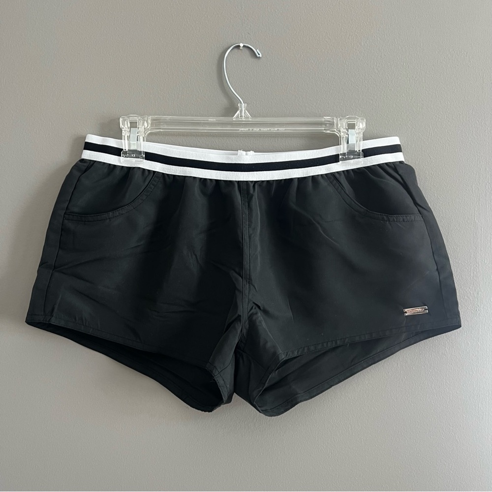 Stripe Band Swim Shorts in Black Women’s Size 6
